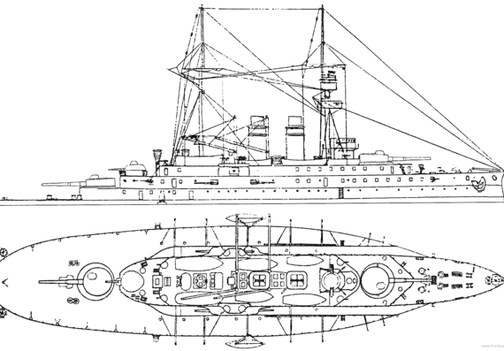 Корабль NMF Henry IV [Battleship] - чертежи, габариты, рисунки